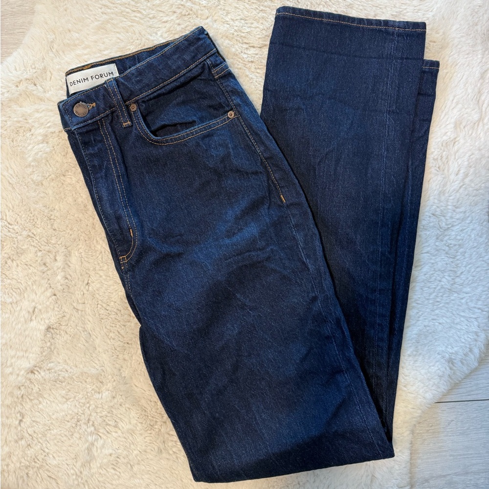 Denim Forum Dark Blue Straight Jeans